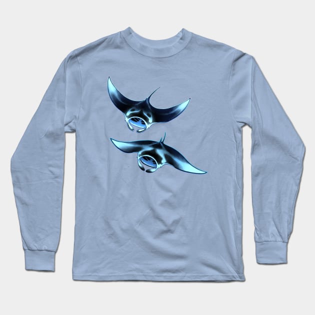 Manta Rays Long Sleeve T-Shirt by TamiArt